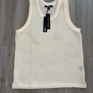 Fashion Nova Ivory Knit Tank Top